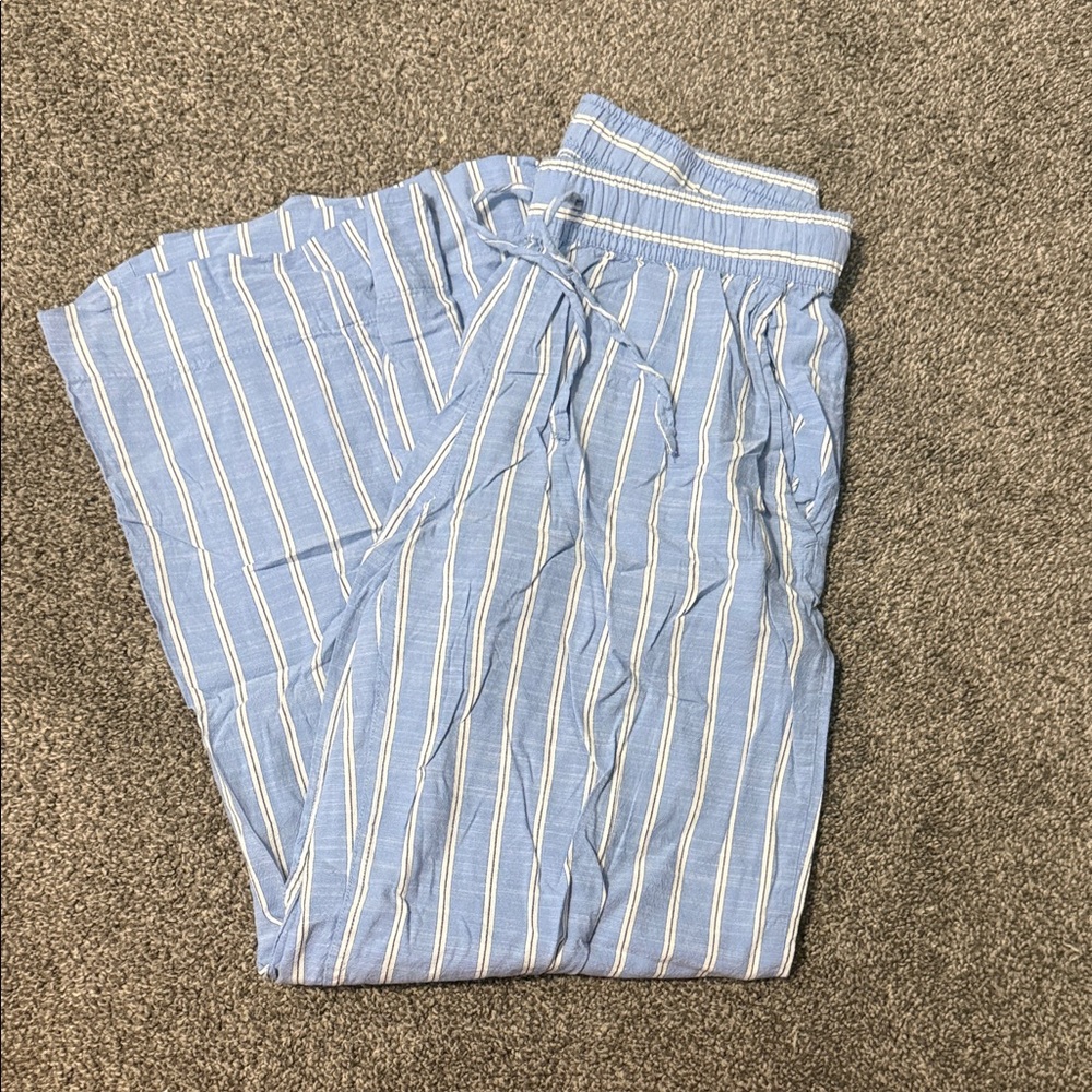 Auden Blue and White Striped Pants